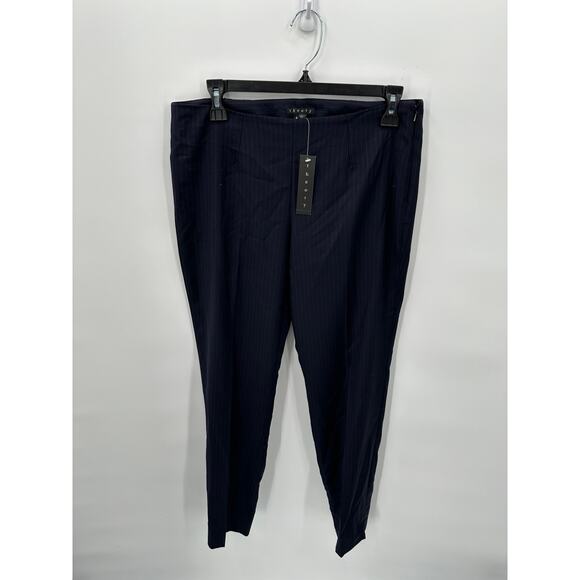 THEORY NWT Belisa Brisbane Navy Pinstripe Dress Trouser Pants // 6 - Picture 2 of 9